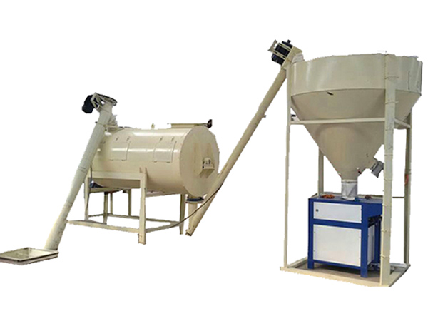 Dry powder mortar screw conveyor