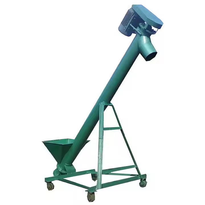 Biomass pellets auger conveyor