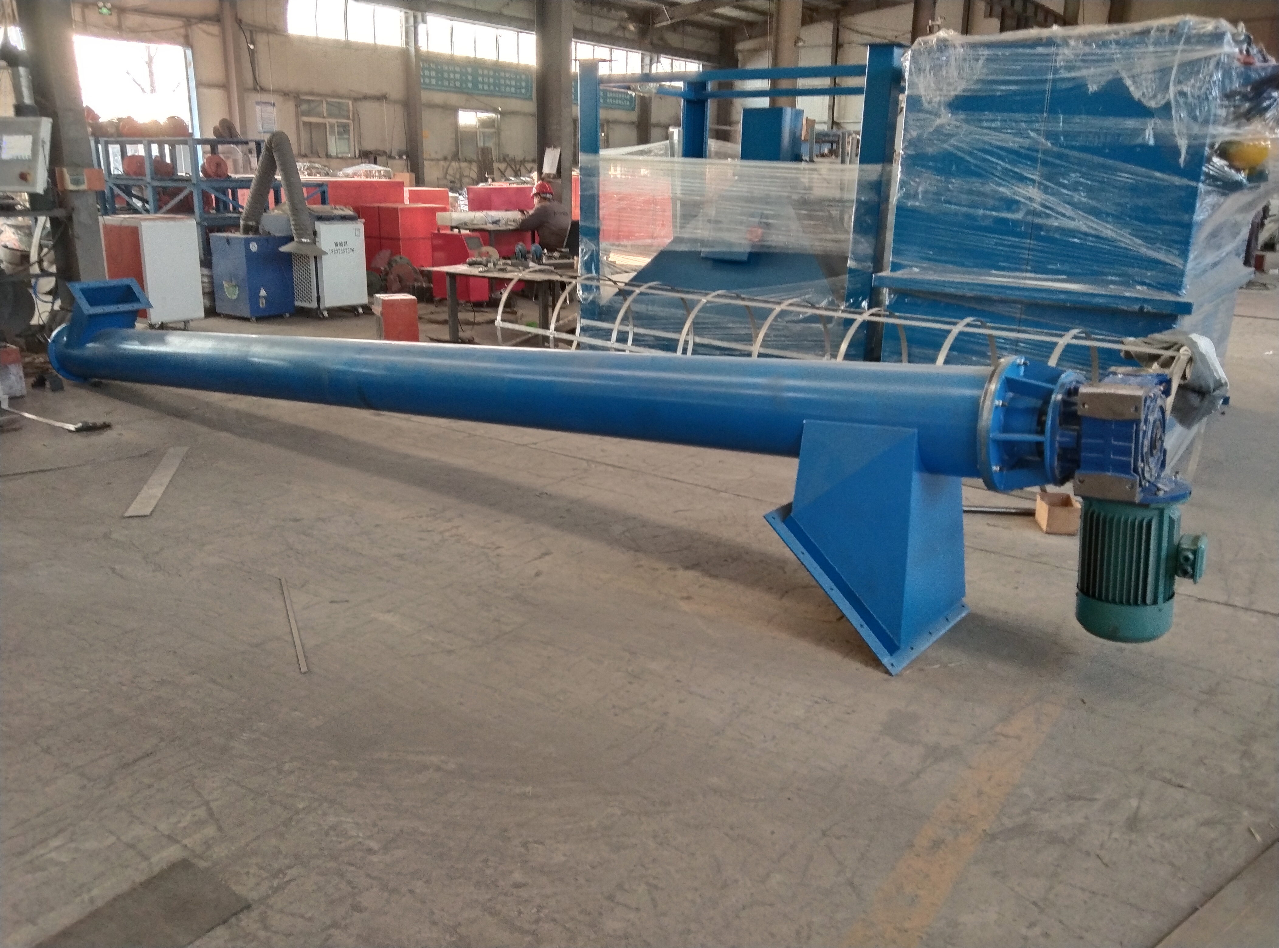 Biopellet screw conveyor