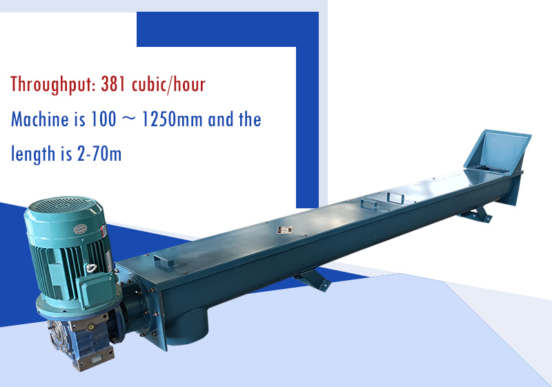 Vertical screw conveyor throughput