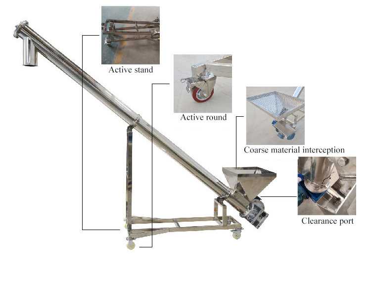 Poultry feed screw conveyor structure