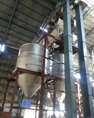 Rice bucket elevator in rice mill