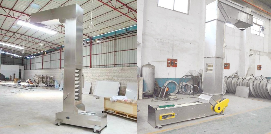 Z-type bucket elevator for feed industry materials